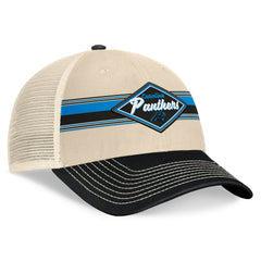 Carolina Panthers Diamond Stripe Trucker Adjustable Hat - Natural/Black sale