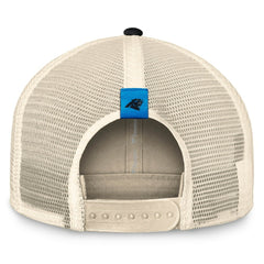 Carolina Panthers Diamond Stripe Trucker Adjustable Hat - Natural/Black sale