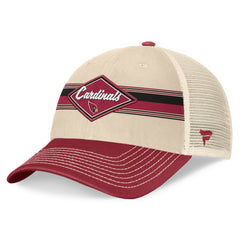 Arizona Cardinals Diamond Stripe Trucker Adjustable Hat - Natural/Cardinal discount