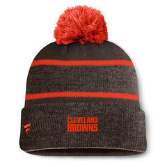 Cleveland Browns Holding Cuffed Knit Hat with Pom - Brown sale