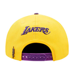 Los Angeles Lakers Pro Standard Logo Morph Snapback Hat - Gold/Purple discount