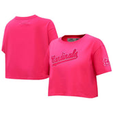 St. Louis Cardinals Pro Standard Women's Triple Pink Boxy Cropped T-Shirt Pink