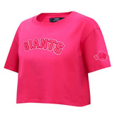 San Francisco Giants Pro Standard Women's Triple Pink Boxy Cropped T-Shirt Pink