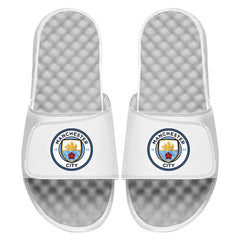 Manchester City ISlide Youth Primary Logo Slide Sandals - White discount