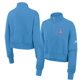 Tennessee Titans Women's Rewind Phoenix Half-Zip Sweatshirt - Light Blue sale