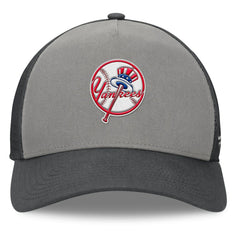 New York Yankees A-Frame Trucker Adjustable Hat Gray/Graphite