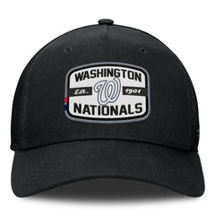 Washington Nationals Team Patch A-Frame Trucker Snapback Hat Black