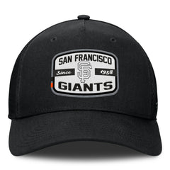 San Francisco Giants Team Patch A-Frame Trucker Snapback Hat Black