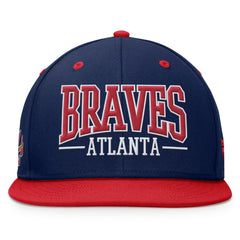 Atlanta Braves Fundamental Bold Snapback Hat Navy/Red
