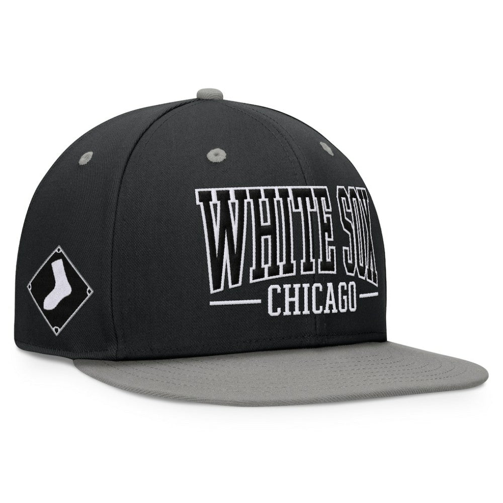 Chicago White Sox Fundamental Bold Snapback Hat Black/Gray