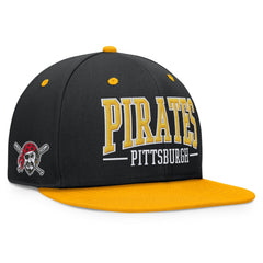 Pittsburgh Pirates Fundamental Bold Snapback Hat Black/Gold