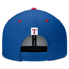 Texas Rangers Fundamental Bold Snapback Hat Royal/Red