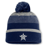 Houston Astros Fundamental Gradient Cuffed Knit Hat with Pom Navy