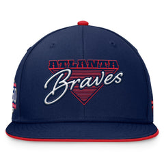 Atlanta Braves Fundamental Tri-Script Fitted Hat Navy