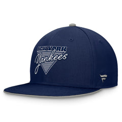 New York Yankees Fundamental Tri-Script Fitted Hat Navy
