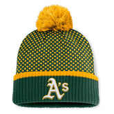 Athletics Women's Fundamental Jacquard Cuffed Knit Hat with Pom Green