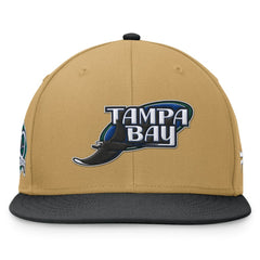 Tampa Bay Rays Heritage Two-Tone Fitted Hat Khaki/Black