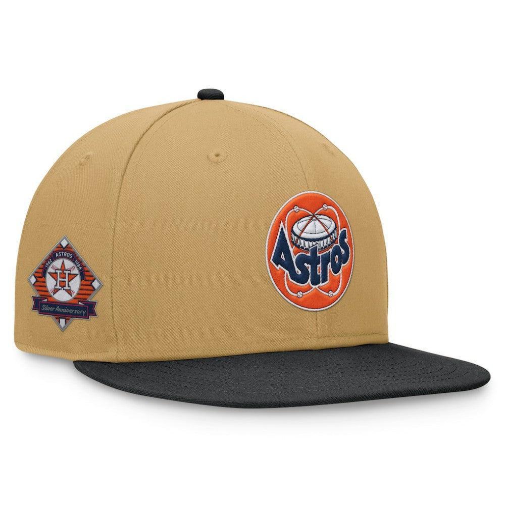 Houston Astros Heritage Two-Tone Fitted Hat Khaki/Black