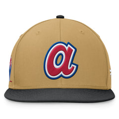 Atlanta Braves Heritage Two-Tone Fitted Hat Khaki/Black