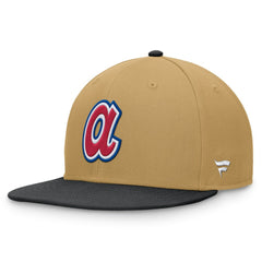 Atlanta Braves Heritage Two-Tone Fitted Hat Khaki/Black