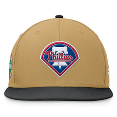 Philadelphia Phillies Heritage Two-Tone Fitted Hat Khaki/Black