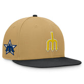 Seattle Mariners Heritage Two-Tone Fitted Hat Khaki/Black