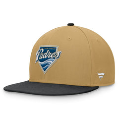 San Diego Padres Heritage Two-Tone Fitted Hat Khaki/Black