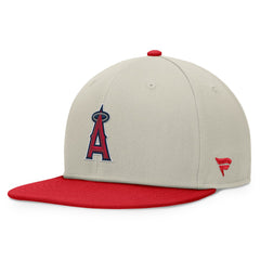 Los Angeles Angels Team Two-Tone Snapback Hat Khaki/Red