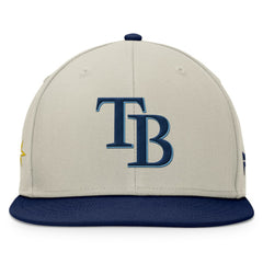 Tampa Bay Rays Team Two-Tone Snapback Hat Khaki/Navy