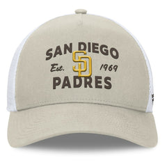 San Diego Padres A-Frame Trucker Adjustable Hat Stone
