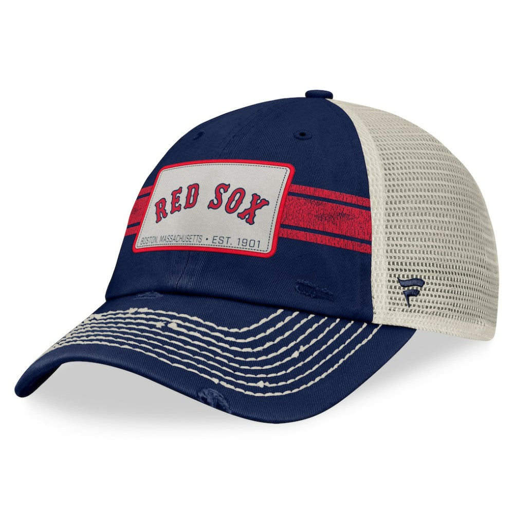 Boston Red Sox Heritage Stripe Trucker Adjustable Hat Navy/Natural