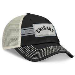 Chicago White Sox Heritage Stripe Trucker Adjustable Hat Black/Natural