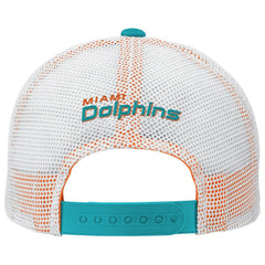 Miami Dolphins Youth Core Lockup Trucker Adjustable Hat - Aqua outlet