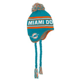 Miami Dolphins Preschool Jacquard Tassel Knit Hat with Pom - Aqua outlet