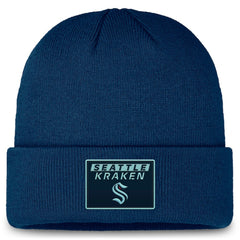 Seattle Kraken Fanatics Authentic Pro Cuffed Knit Hat - Deep Sea Blue Hats
