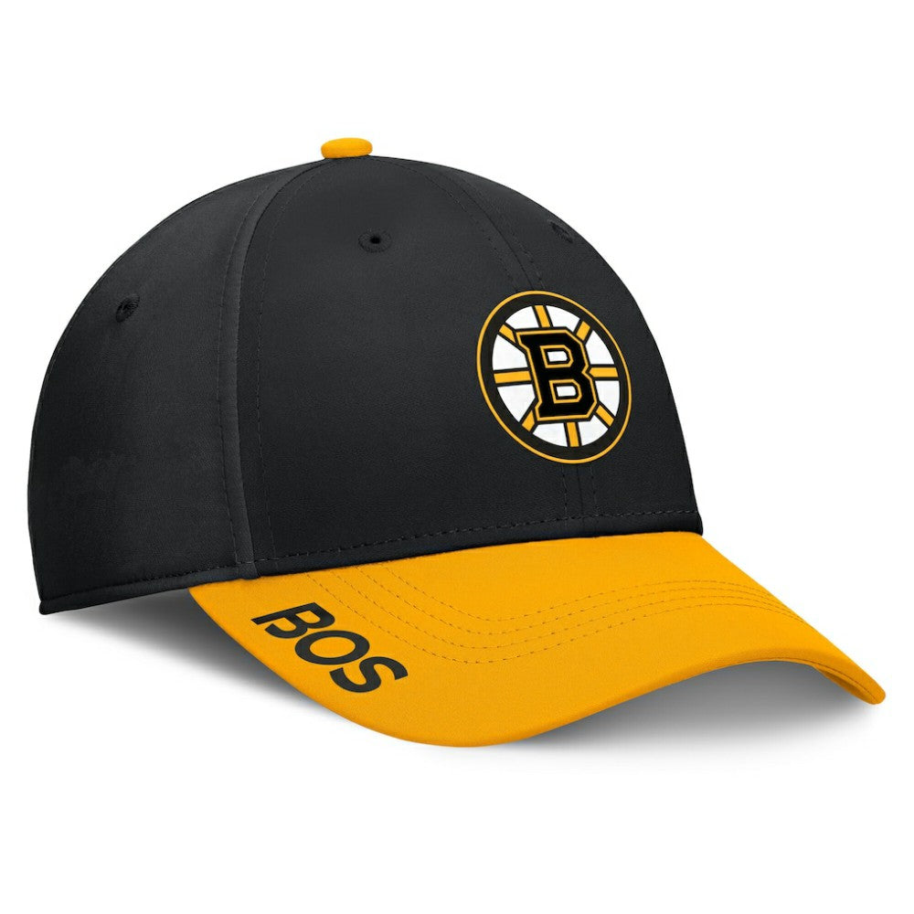 Boston Bruins Fanatics Authentic Pro Rink Flex Hat - Black/Gold Hats