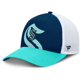 Seattle Kraken Fanatics Authentic Pro A-Frame Rink Adjustable Hat - Deep Sea Blue/Light Blue Hats