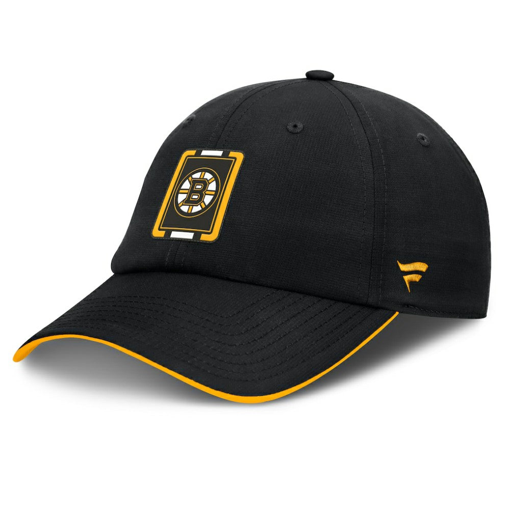 Boston Bruins Fanatics Authentic Pro Ripstop Adjustable Hat - Black/Gold Hats