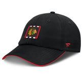 Chicago Blackhawks Fanatics Authentic Pro Ripstop Adjustable Hat - Black/Red Hats