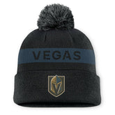 Vegas Golden Knights Fanatics Women's Authentic Pro Rink Cuffed Knit Hat with Pom - Black/ Hats