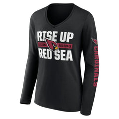 Arizona Cardinals Hometown Sweep Long Sleeve V-Neck T-Shirt - Black online
