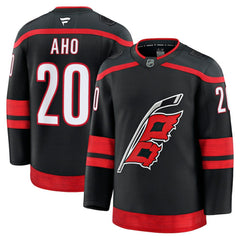 Sebastian Aho Carolina Hurricanes Fanatics Home Premium Jersey - Black Jerseys