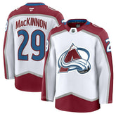 Nathan MacKinnon Colorado Avalanche Fanatics Away Premium Jersey - White Jerseys