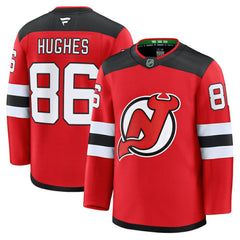 Jack Hughes New Jersey Devils Fanatics Home Premium Jersey - Red Jerseys