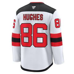 Jack Hughes New Jersey Devils Fanatics Away Premium Jersey - White Jerseys