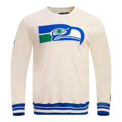 Seattle Seahawks Pro Standard Retro Classics Fleece Pullover Sweatshirt - Cream sale