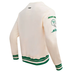 New York Jets Pro Standard Retro Classics Fleece Pullover Sweatshirt - Cream for sale