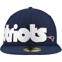 New England Patriots New Era Checkered Undervisor 59FIFTY Fitted Hat - Navy online