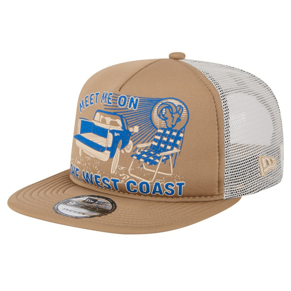 Los Angeles Rams New Era Meet Me 9FIFTY Snapback Hat - Tan on sale