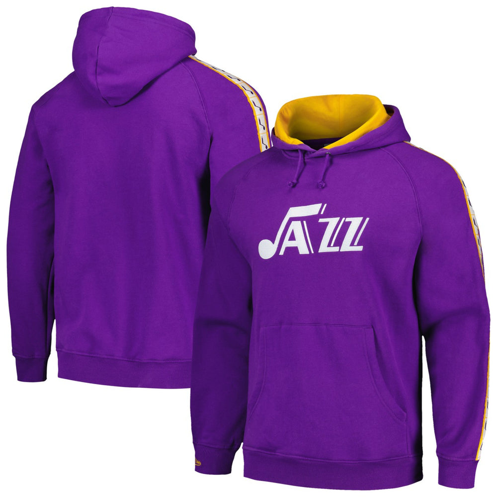 Utah Jazz Hardwood Classics Nights Raglan Pullover Hoodie - Purple outlet